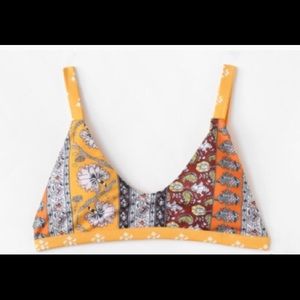 Mixed Print Bikini Top